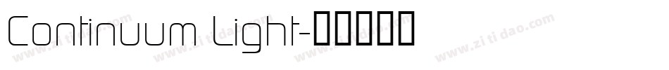 Continuum Light字体转换